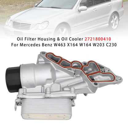 Mercedes Benz W463 X164 W164 W203 C230 2721800510 Oil Filter Housing & Oil Cooler 2721800410 14551968