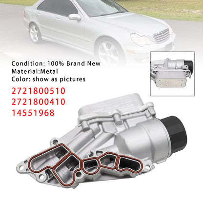 Mercedes Benz W463 X164 W164 W203 C230 2721800510 Oil Filter Housing & Oil Cooler 2721800410 14551968