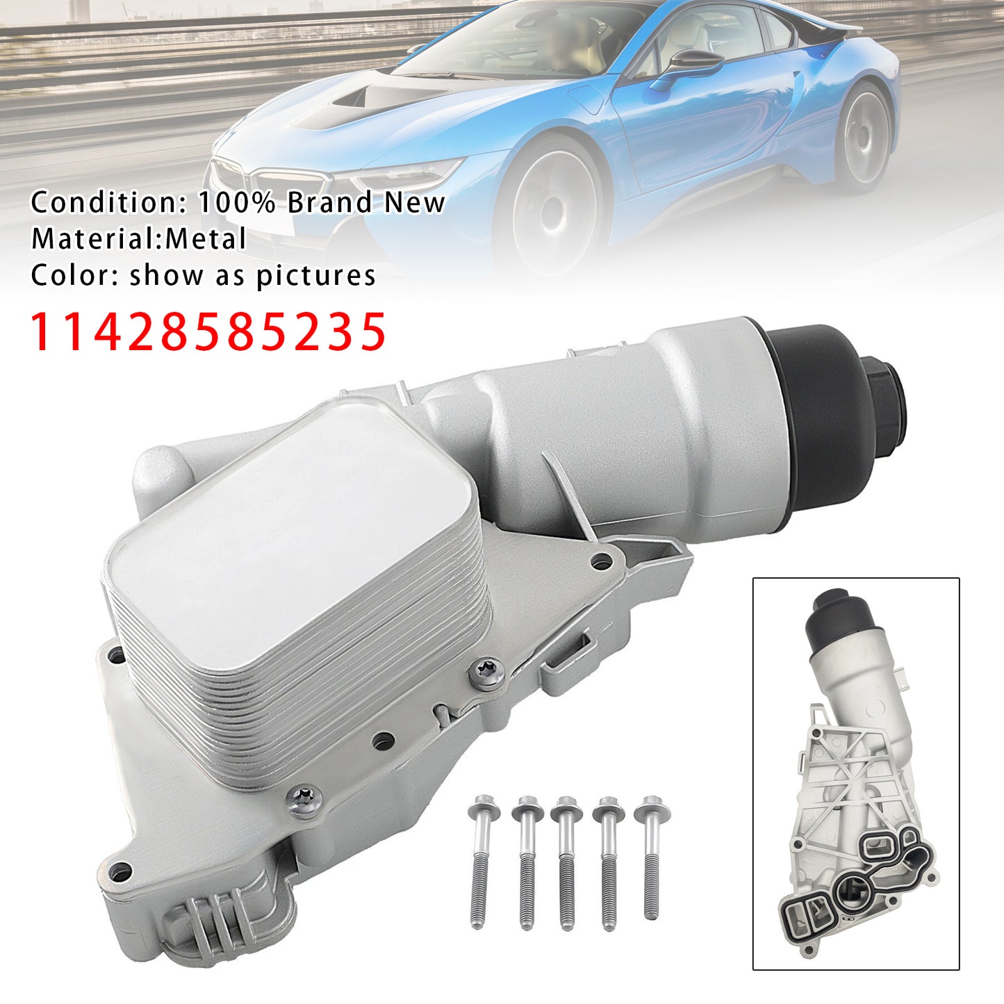 Mini Cooper BMW i8 2014-2020 Oil Cooler Filter Housing 11428585235 11428511391