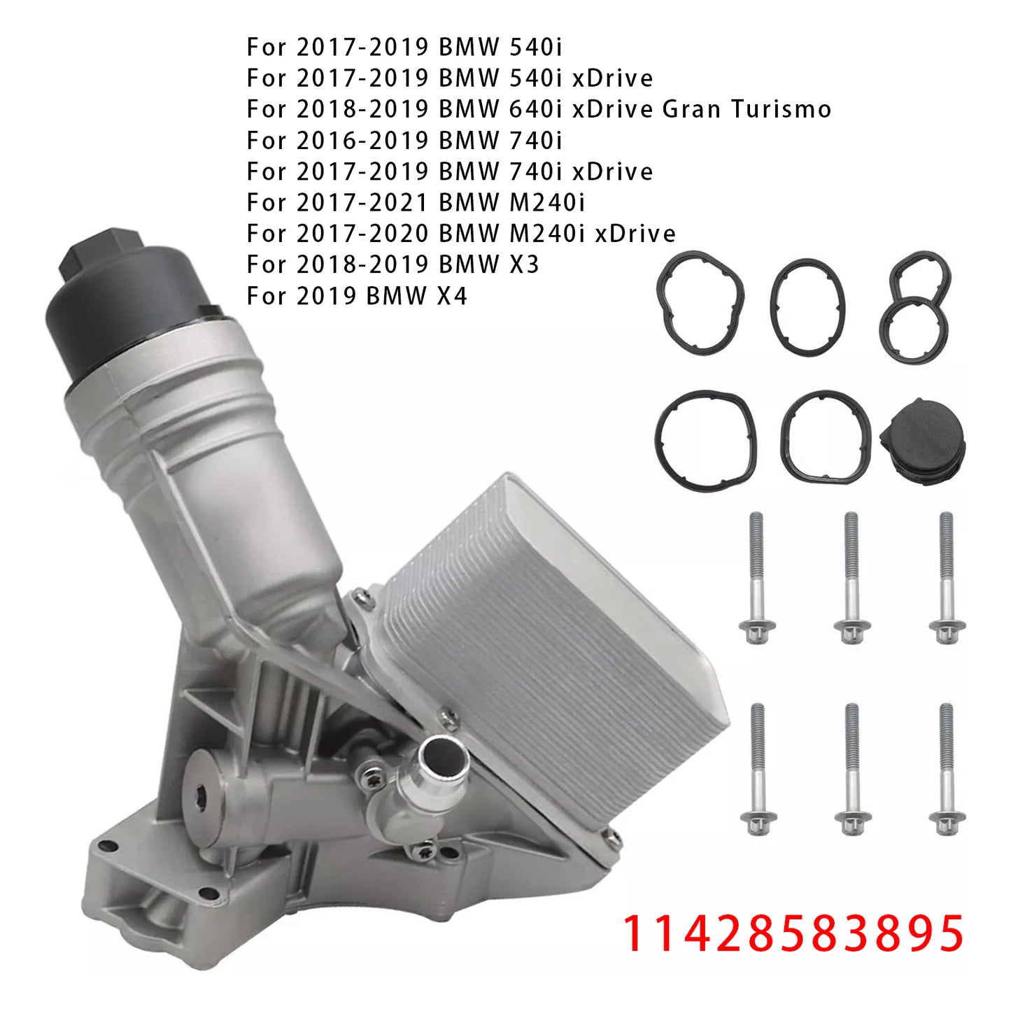 BMW B58 340i 440i 540i 740i xDrive 3.0L 11428583895 Oil Cooler Filter Housing