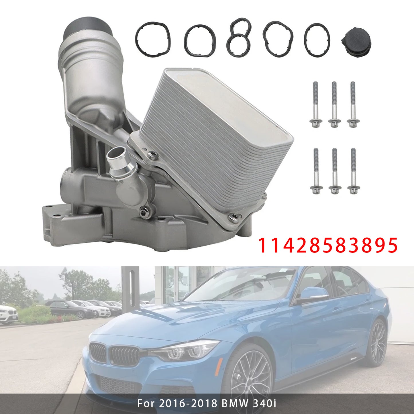 BMW B58 340i 440i 540i 740i xDrive 3.0L 11428583895 Oil Cooler Filter Housing