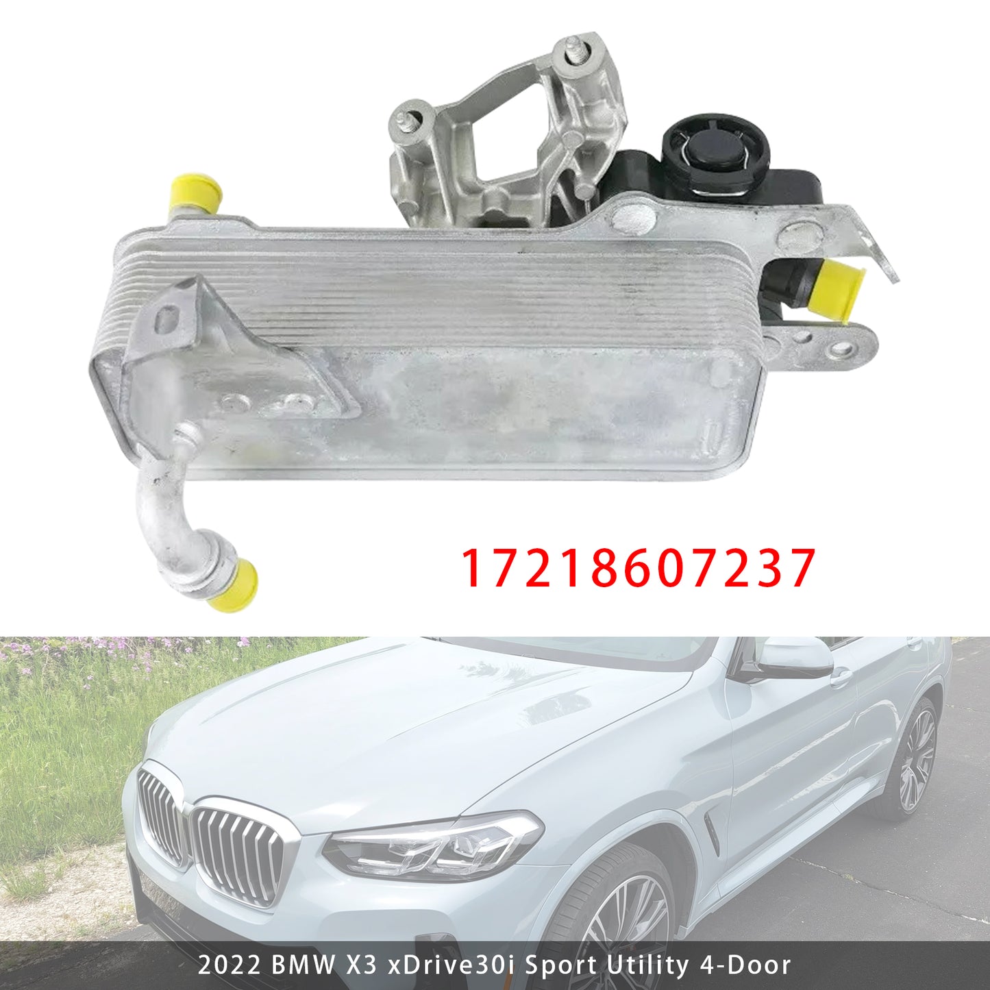 2018-2023 BMW X3 X4 xDriver 430i 2.0L 7218607237 Transmission Oil Cooler 17218607237