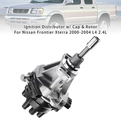 Nissan Frontier Xterra 2000-2004 L4 2.4L Ignition Distributor w/Cap & Rotor 221003S500 221003S501