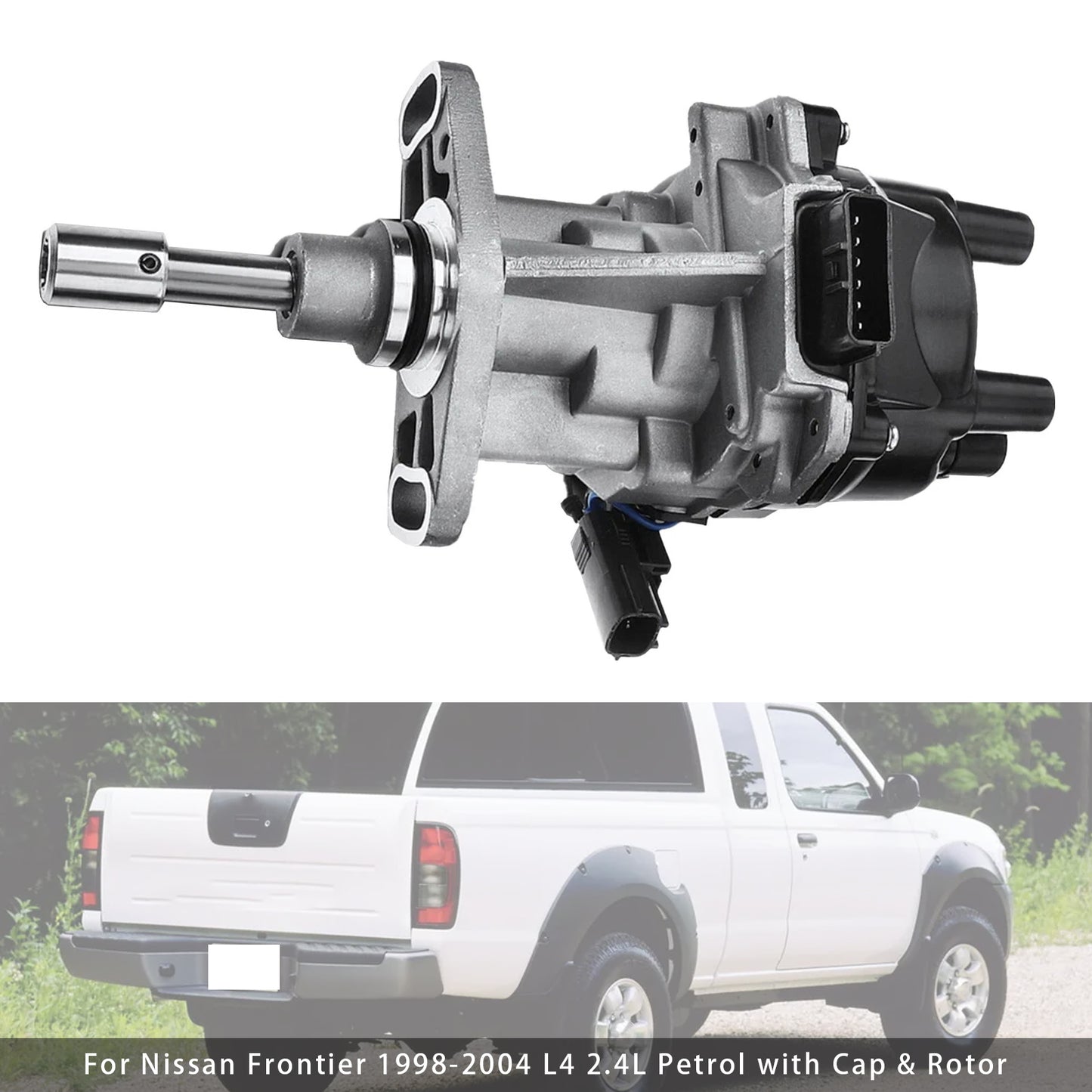Nissan Frontier Xterra 2000-2004 L4 2.4L Ignition Distributor w/Cap & Rotor 221003S500 221003S501
