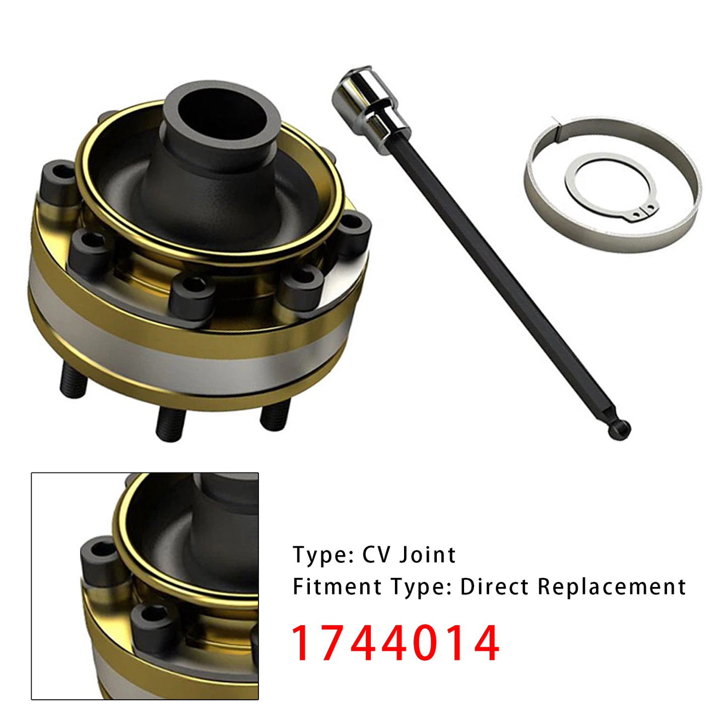 JK Wrangler CV Joint Kit 1744014