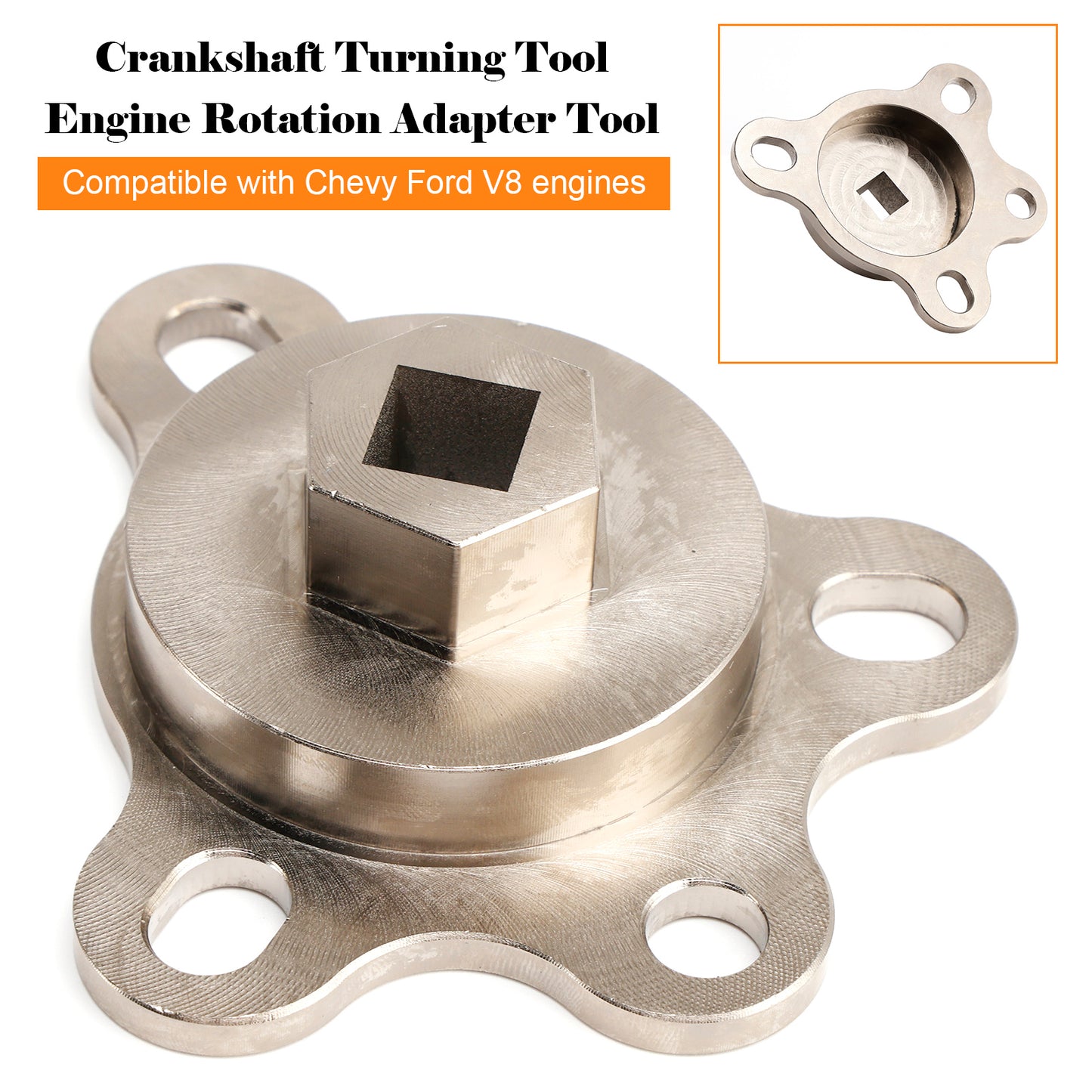 Chevy Ford V8 engines Crankshaft Turning Tool Engine Rotation Adapter Tool