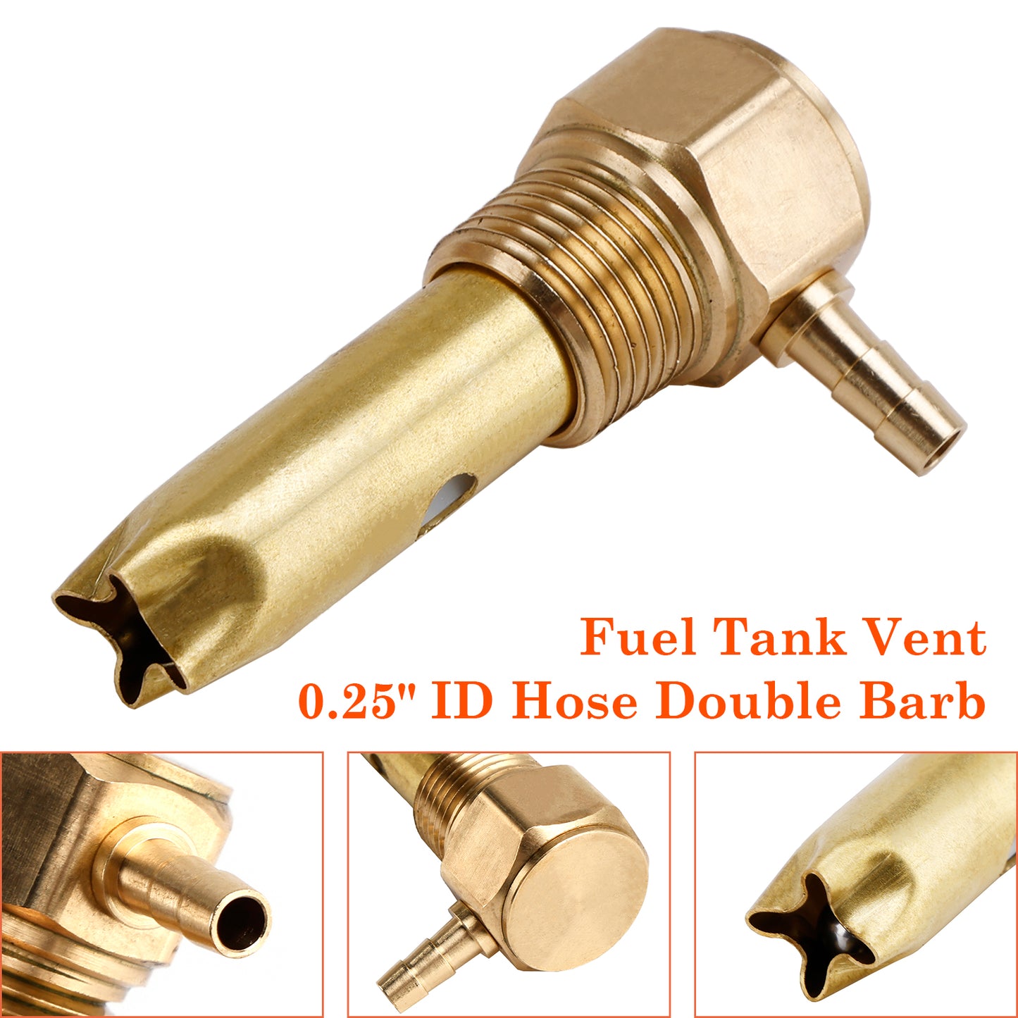 0.25" ID Hose Double Barb Fuel Tank Vent Assy FTA-V-50-02 For Peterbilt