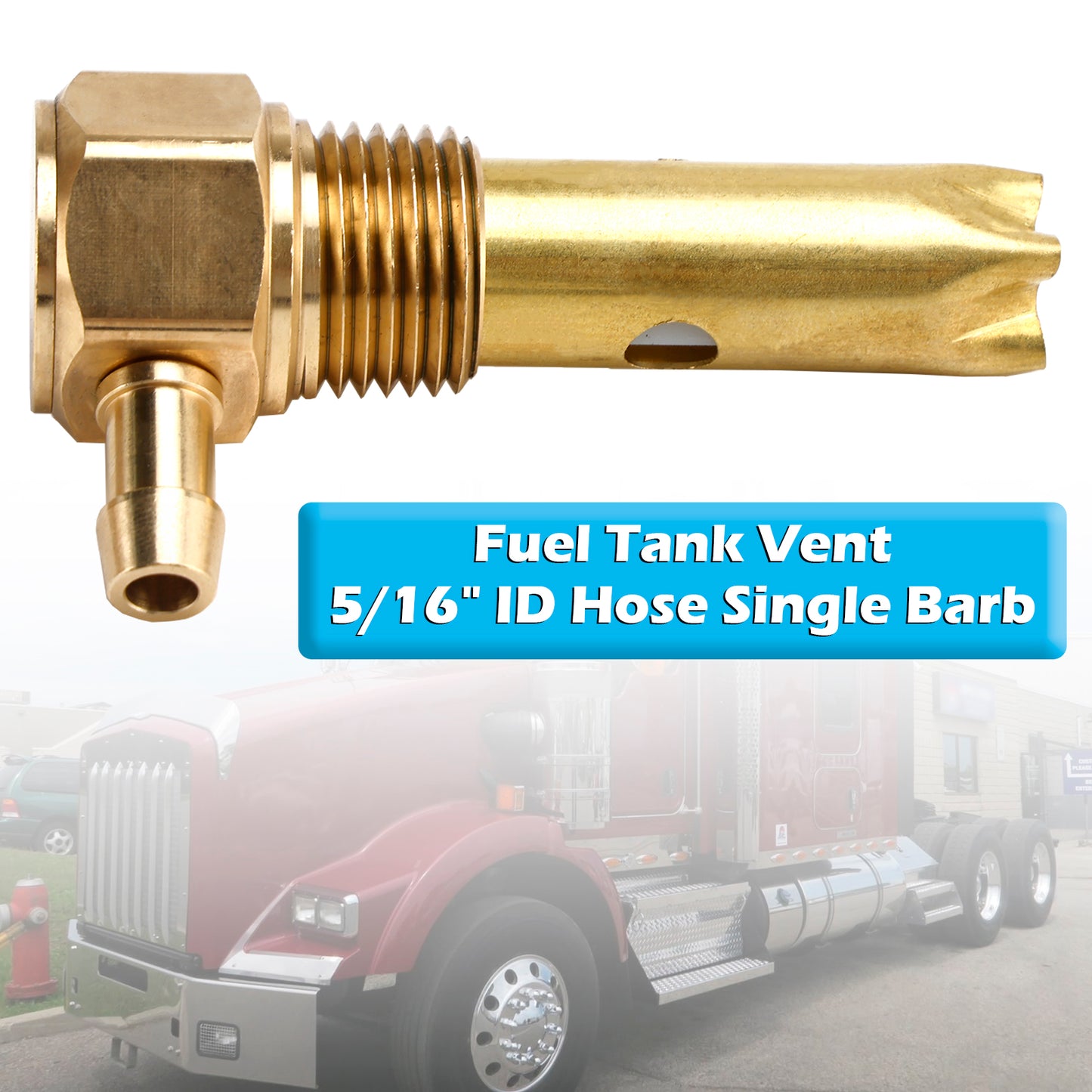 5/16" ID Hose Fuel Tank Vent Assy 20560284 For Kenworth Volvo Full Function Single Barb