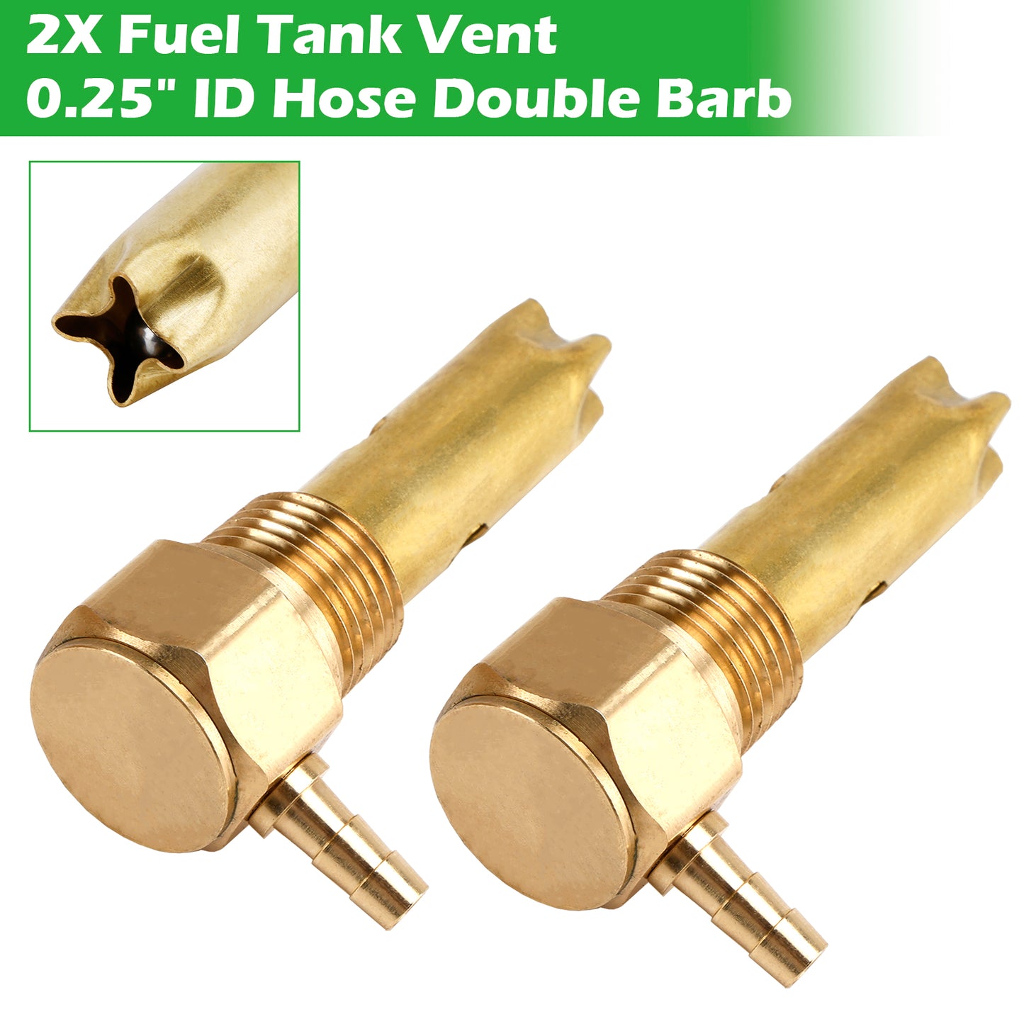 2PCS 0.25" ID Hose Double Barb Fuel Tank Vent Assy FTA-V-50-02 For Peterbilt