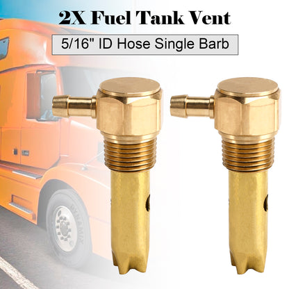 2PCS 5/16" ID Hose Fuel Tank Vent Assy 20560284 For Kenworth Volvo Full Function Single Barb