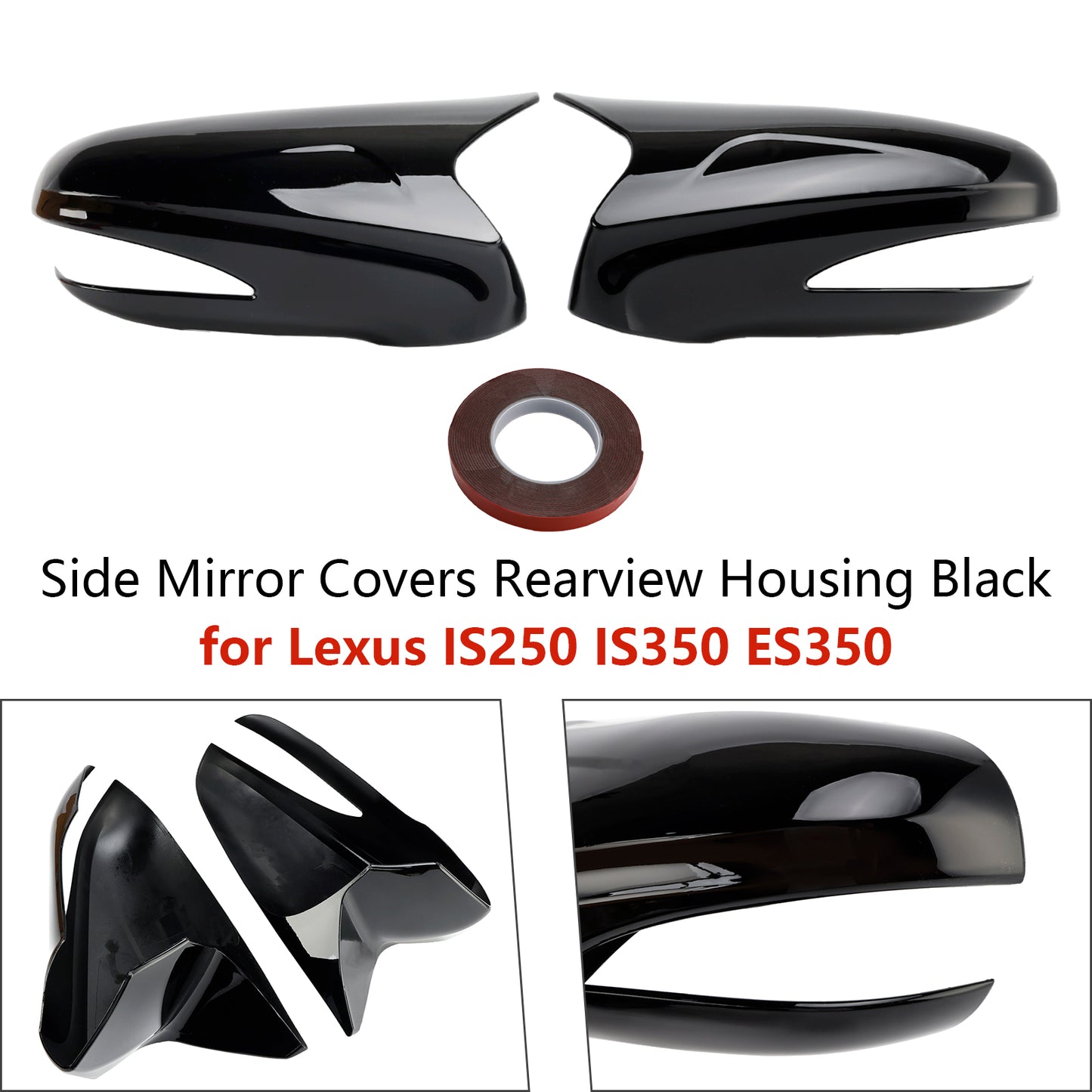 Lexus ES350 2009-2012 LHD Side Mirror Covers Rearview Housing Black 8794A53411A0 8794A53411B1