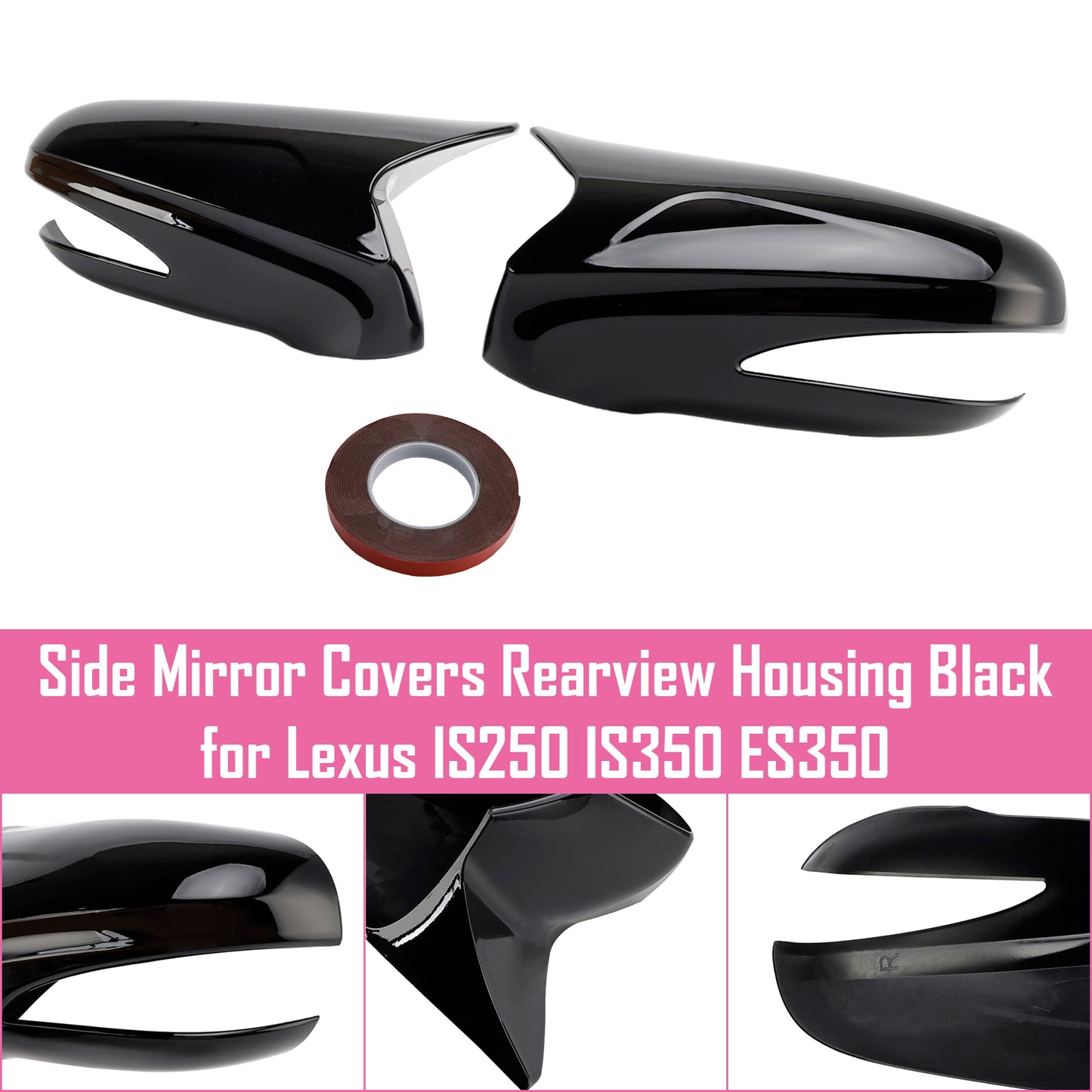 Lexus ES350 2009-2012 LHD Side Mirror Covers Rearview Housing Black 8794A53411A0 8794A53411B1