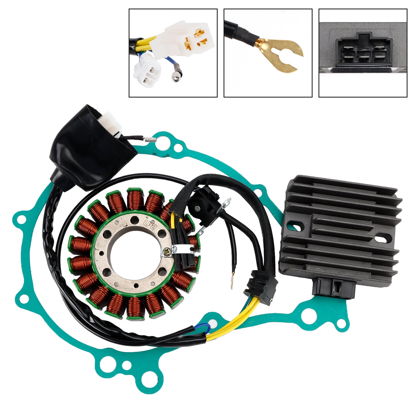 Yamaha XT 660 R X 2004-2014 Magneto Coil Stator 5VK-81410-00+ Voltage Regulator 5SL-81960-00+Gasket