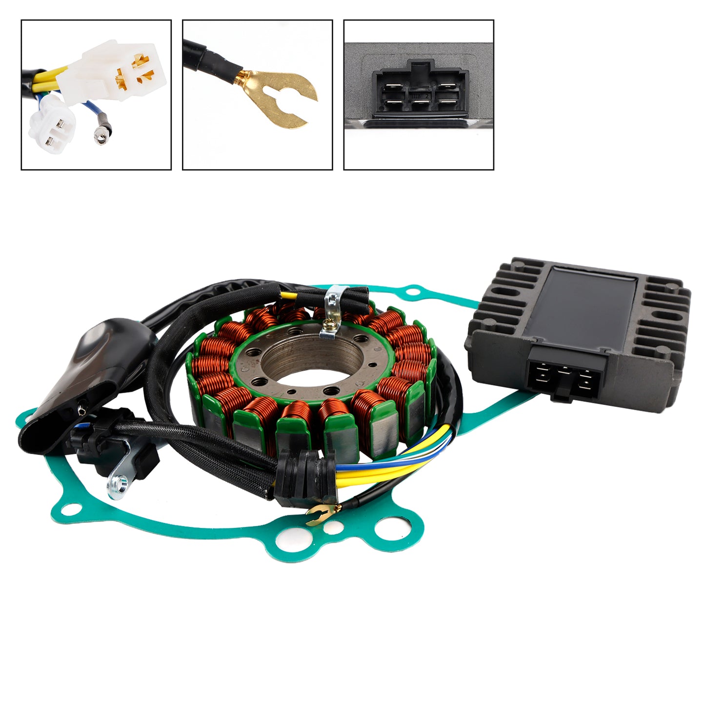 Yamaha XT 660 R X 2004-2014 Magneto Coil Stator 5VK-81410-00+ Voltage Regulator 5SL-81960-00+Gasket