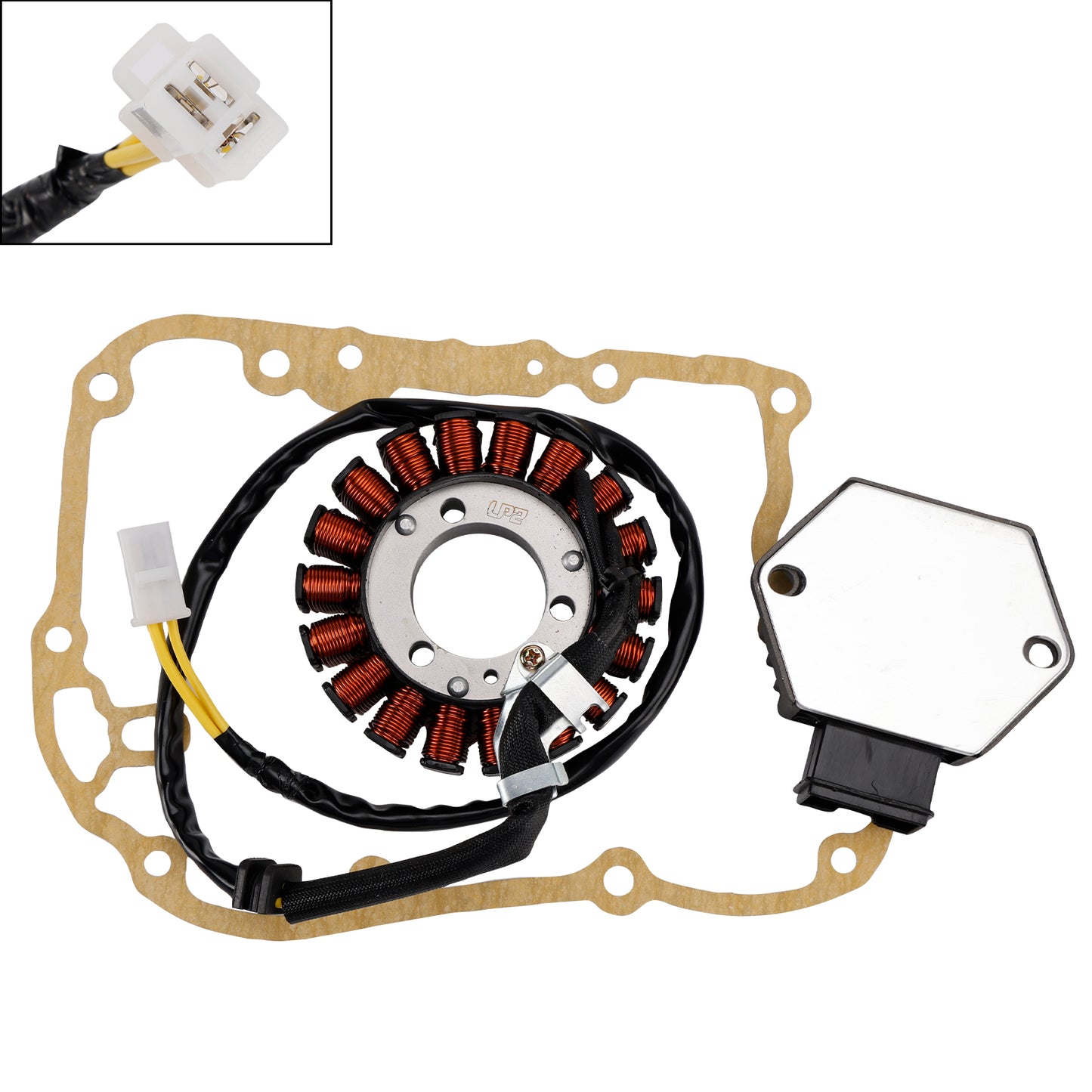 Honda SH 125 150 2001-2004 Magneto Coil Stator 31120-KGF-912+ Voltage Regulator 31600-KFG-860+ Gasket