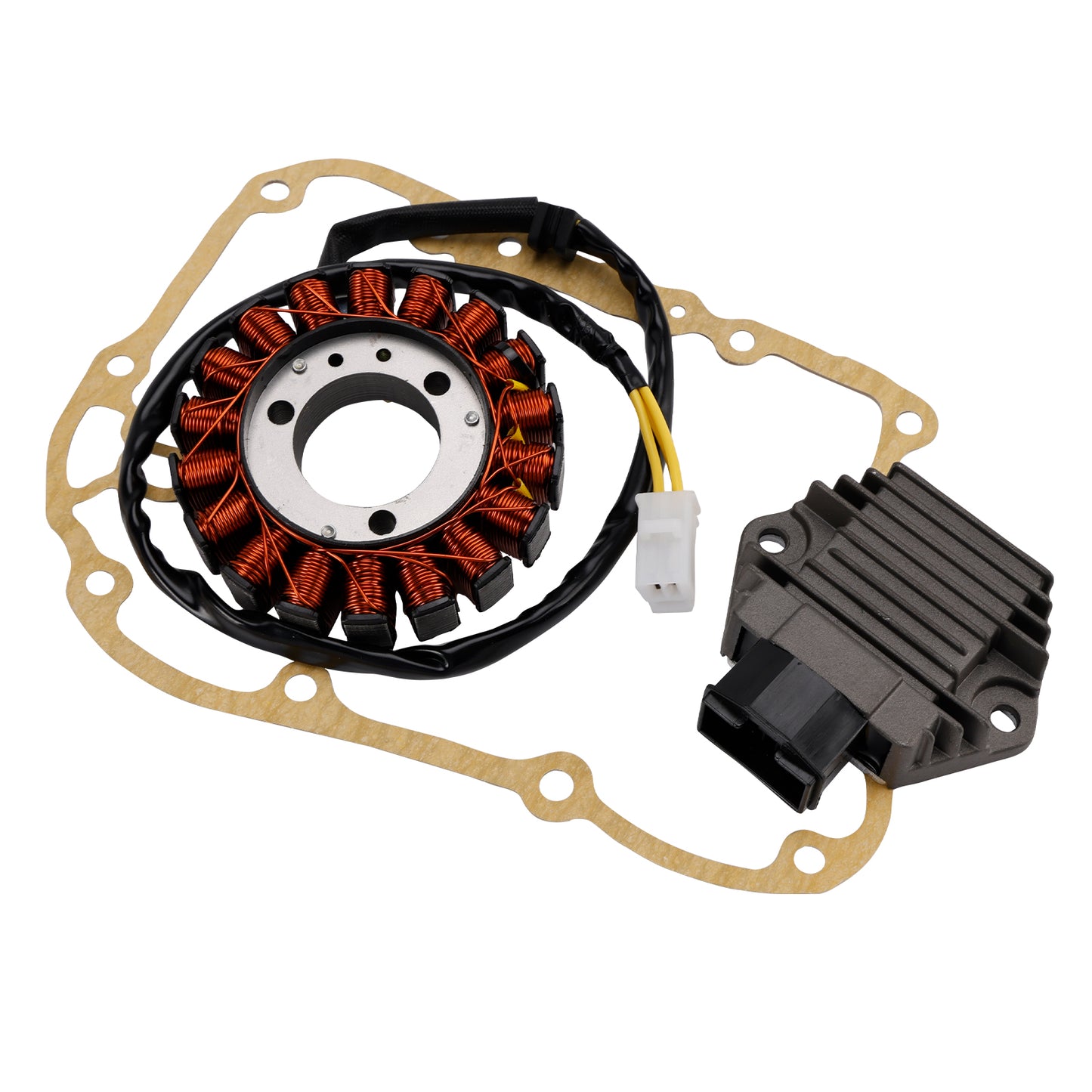 Honda SH 125 150 2001-2004 Magneto Coil Stator 31120-KGF-912+ Voltage Regulator 31600-KFG-860+ Gasket