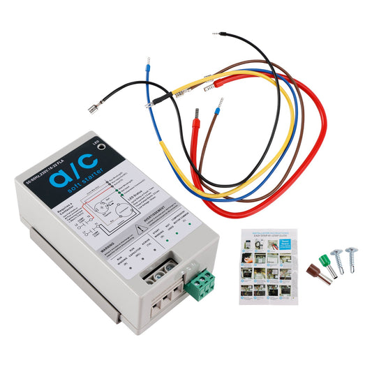 AC Soft Starter Reverse Motor Protection Easy DIY Install kit Fits Inside AC Compact Surge Protector & Motor Saver Ideal For HVAC Generators & Utility Power