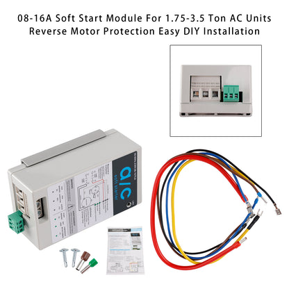 08-16A Soft Start Module For 1.75-3.5 Ton AC Units  Reverse Motor Protection Easy DIY Installation