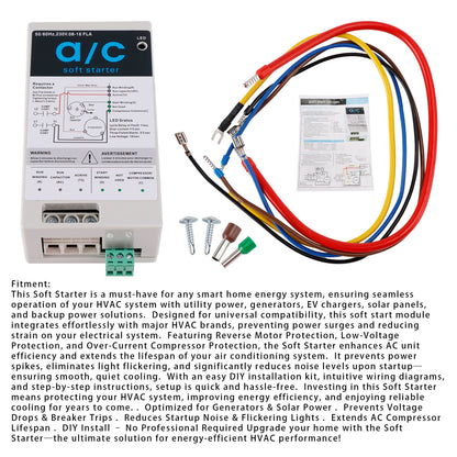 08-16A Soft Start Module For 1.75-3.5 Ton AC Units  Reverse Motor Protection Easy DIY Installation