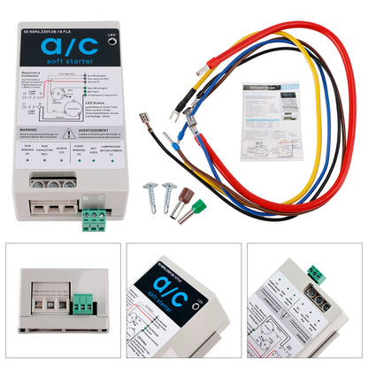 08-16A Soft Start Module For 1.75-3.5 Ton AC Units  Reverse Motor Protection Easy DIY Installation