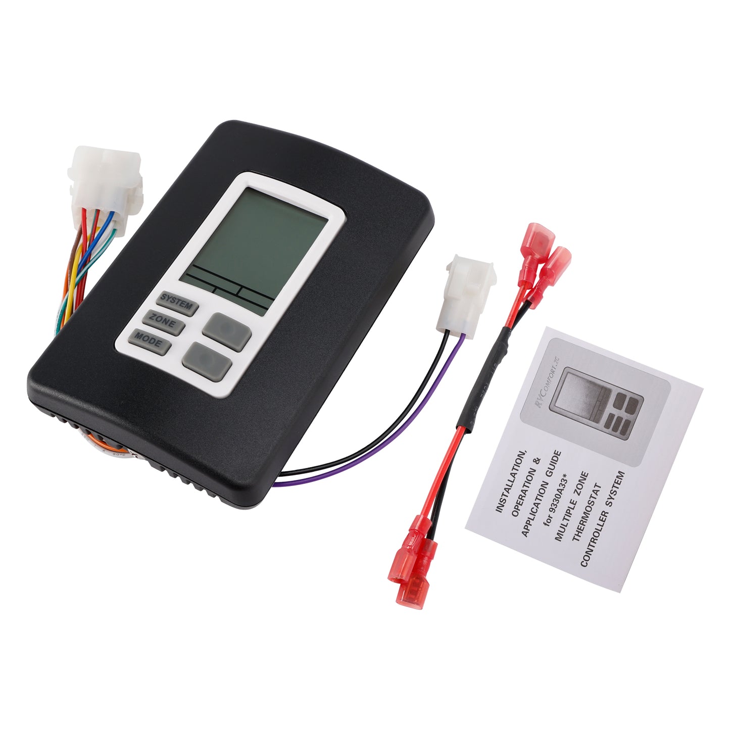 RV 9330A3341 9-Series Digital Zone Thermostat 12V Black