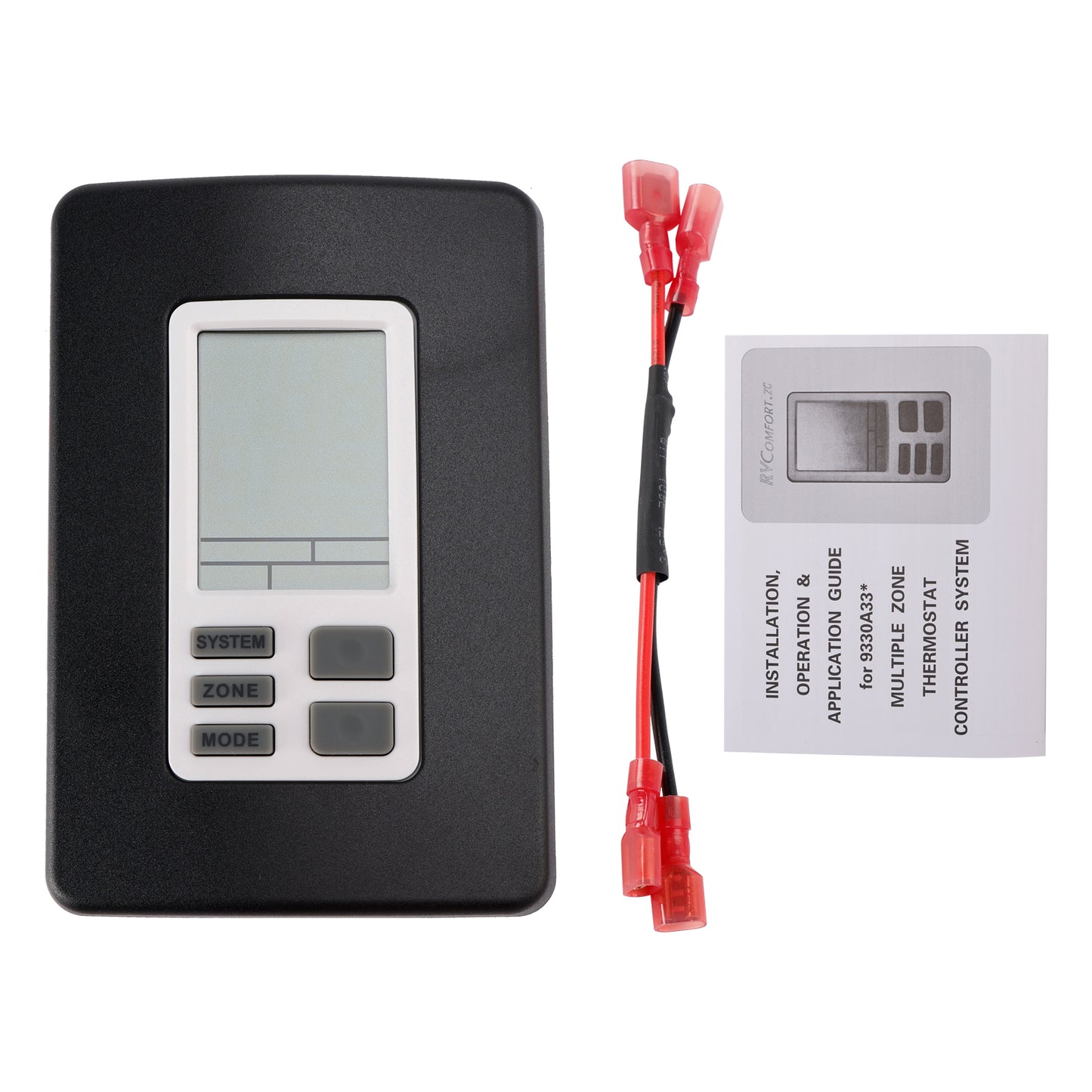 RV 9330A3341 9-Series Digital Zone Thermostat 12V Black