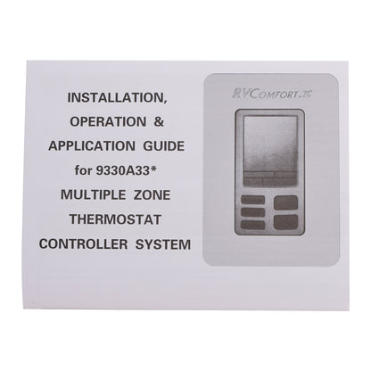RV 9330A3341 9-Series Digital Zone Thermostat 12V Black