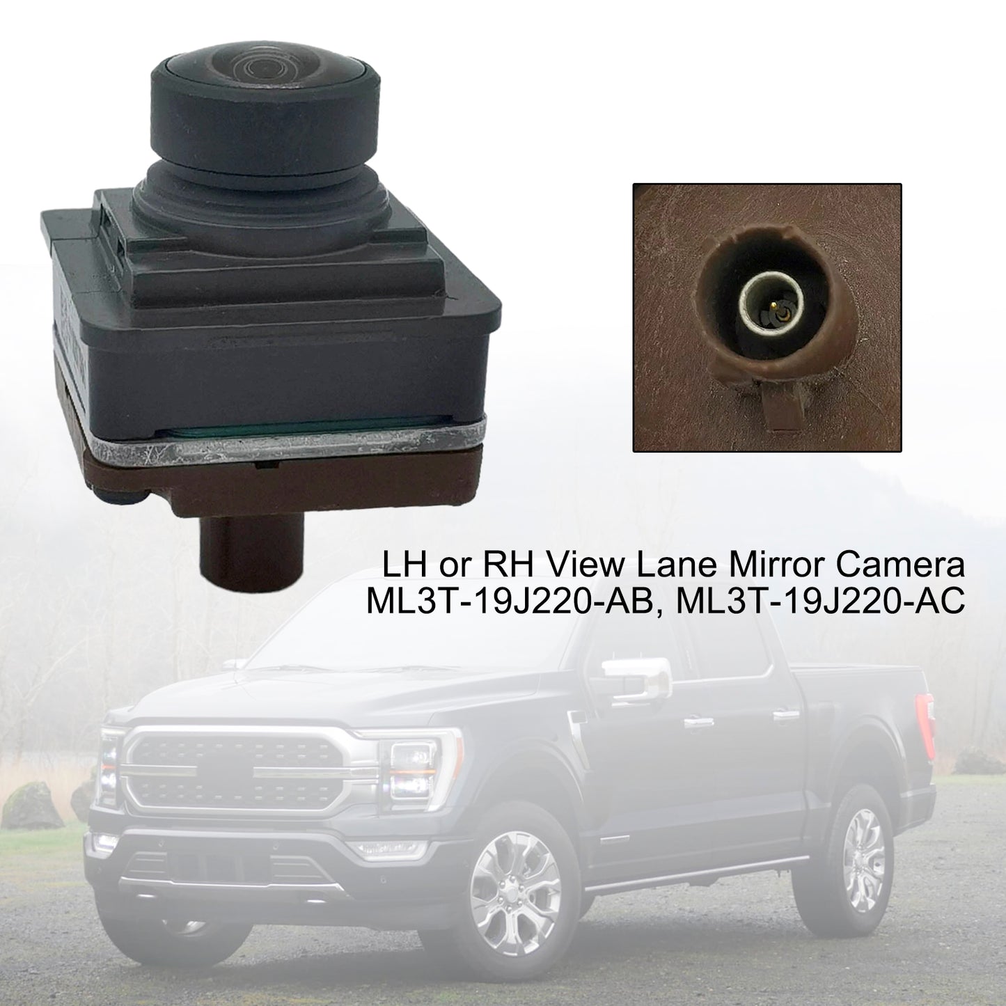 Ford F-150 Mustang Mach-E LH or RH View Lane Mirror Camera ML3T-19J220-AB ML3T-19J220-AC