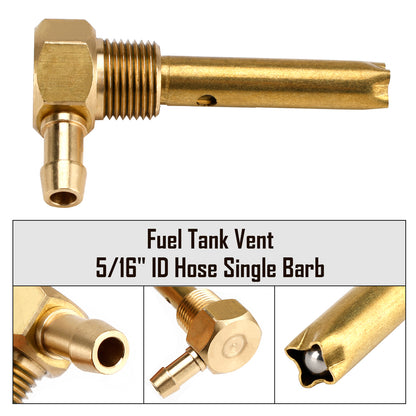 5/16" ID Hose Fuel Tank Vent 3/8"-18NPTF Thread For both small and large tanks