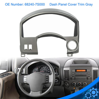 Nissan Titan Armada 2004-2006 Dash Panel Gauge Cover Trim Gray 68240-7S000