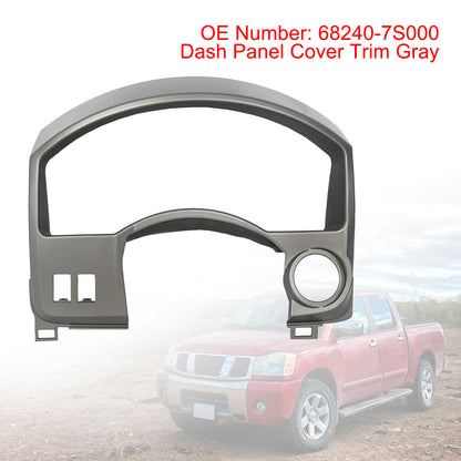 Nissan Titan Armada 2004-2006 Dash Panel Gauge Cover Trim Gray 68240-7S000