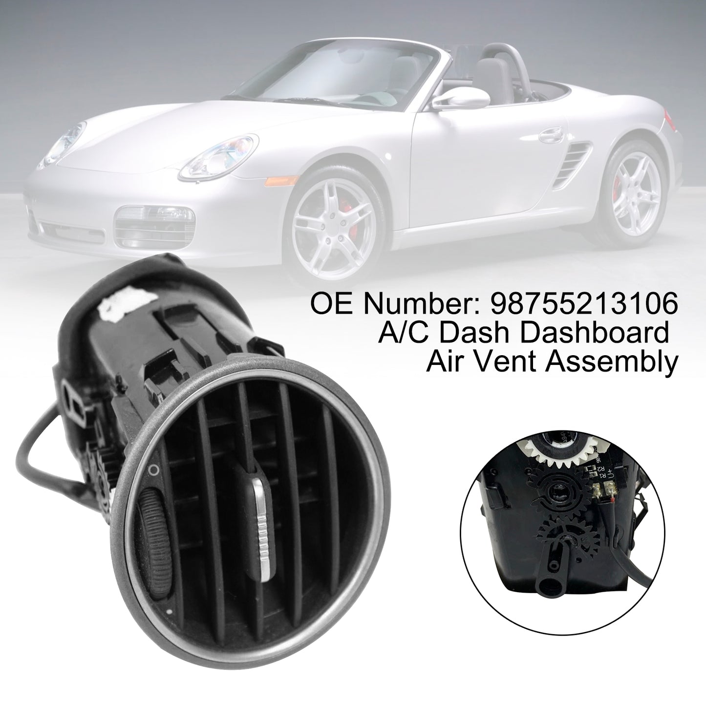 Porsche 987 Boxster Cayman A/C Dash Dashboard Air Vent Assembly 98755213106 98755213103