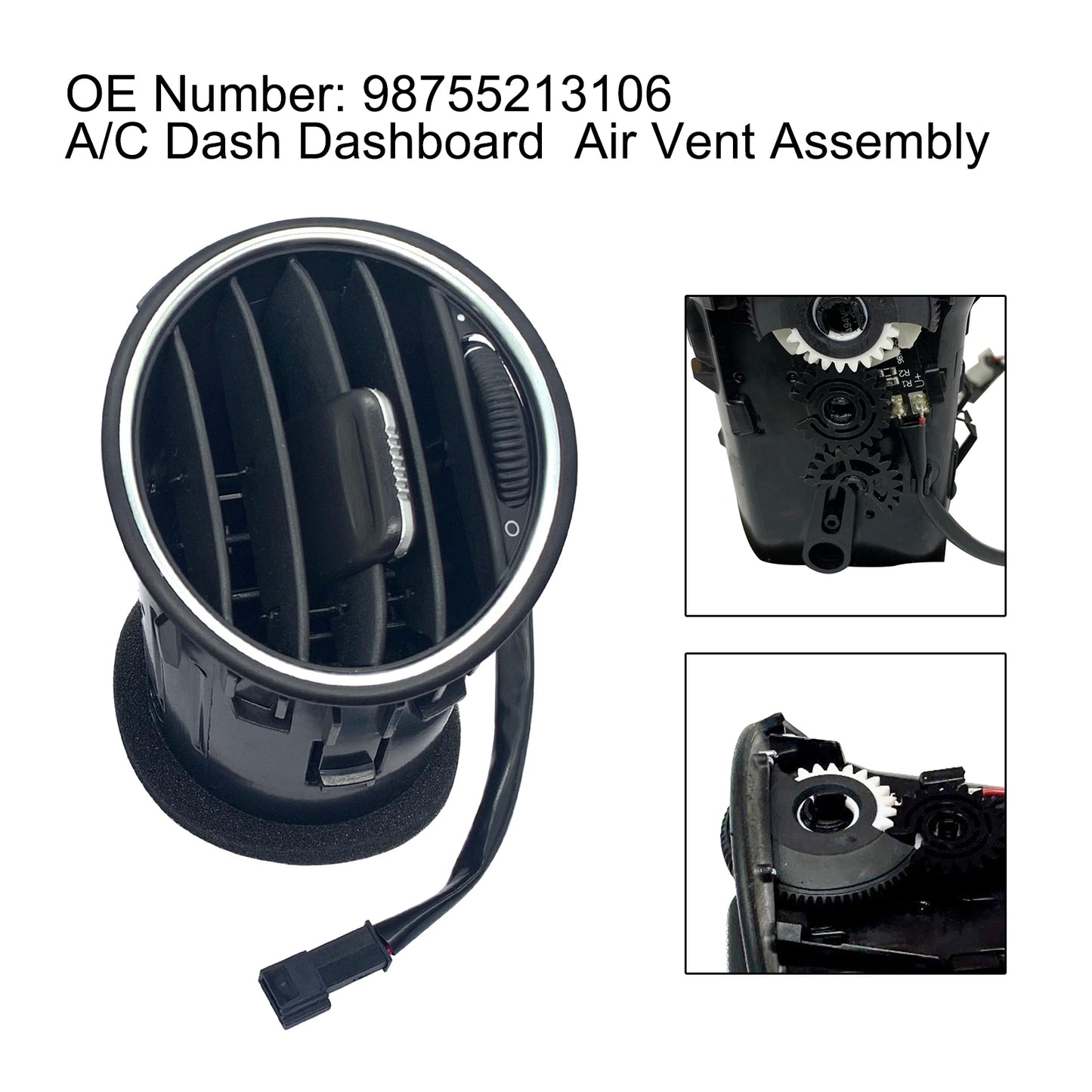 Porsche 987 Boxster Cayman A/C Dash Dashboard Air Vent Assembly 98755213106 98755213103