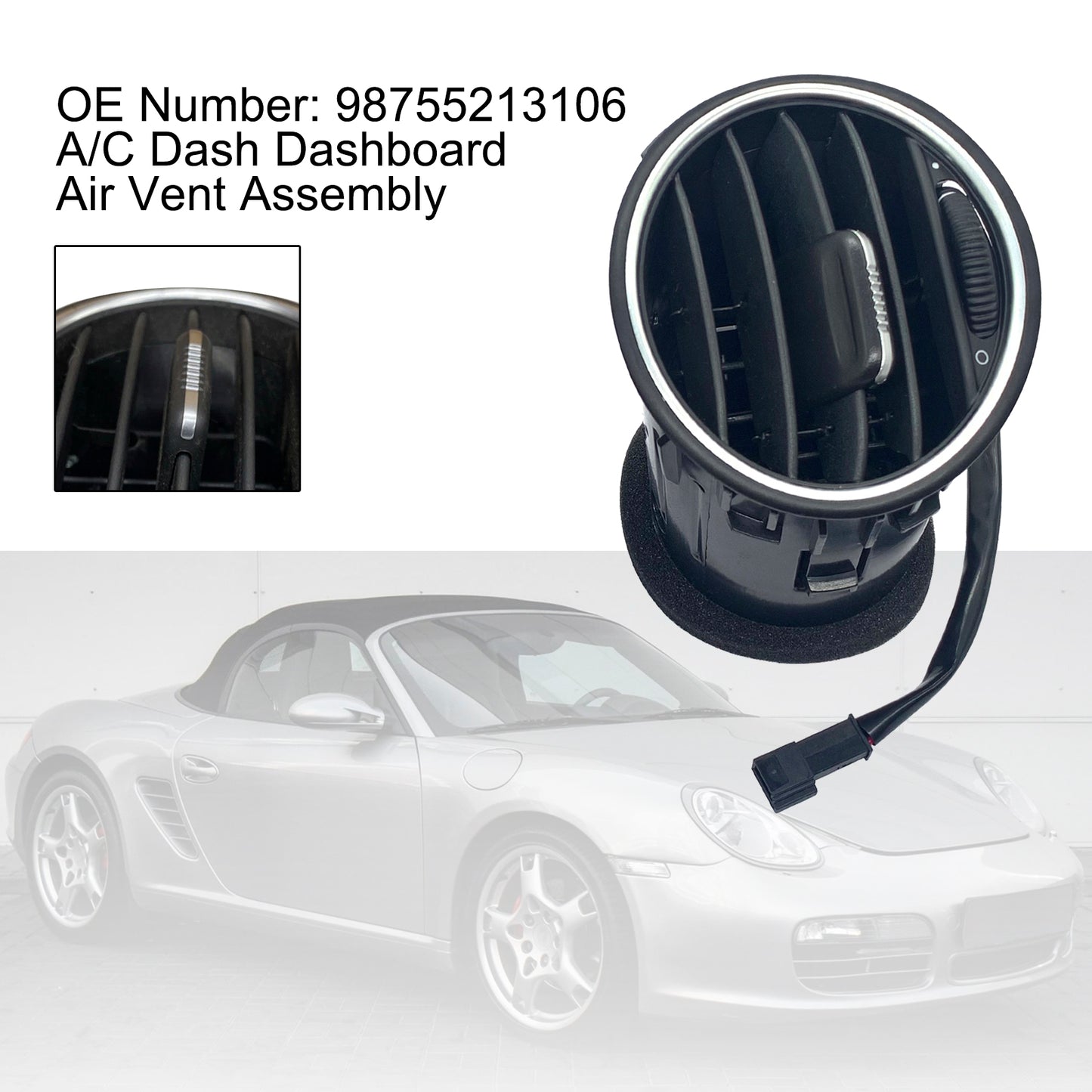 Porsche 987 Boxster Cayman A/C Dash Dashboard Air Vent Assembly 98755213106 98755213103