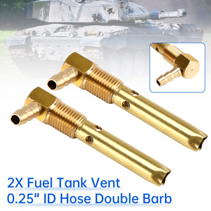 2PCS Small 1/4" Hose Double Barb Fuel Tank Vent Assy FTA-V-40 For Both small and large tanks