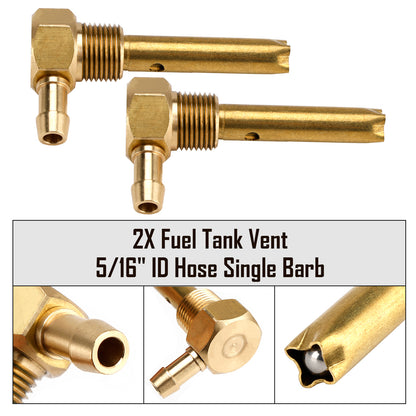 2CPS 5/16" ID Hose Fuel Tank Vent 3/8"-18NPTF Thread For both small and large tanks