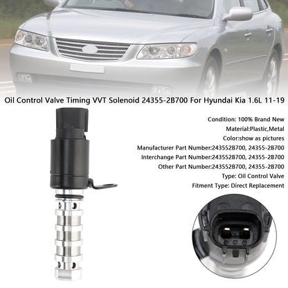Hyundai Kia 1.6L 2011-2019 24355-2B700 Oil Control Valve Timing VVT Solenoid