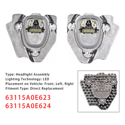 BMW X3 X4 G01 G02 LCI 2pcs 63115A0E623+63115A0E624 LED Headlight DRL Unit Module