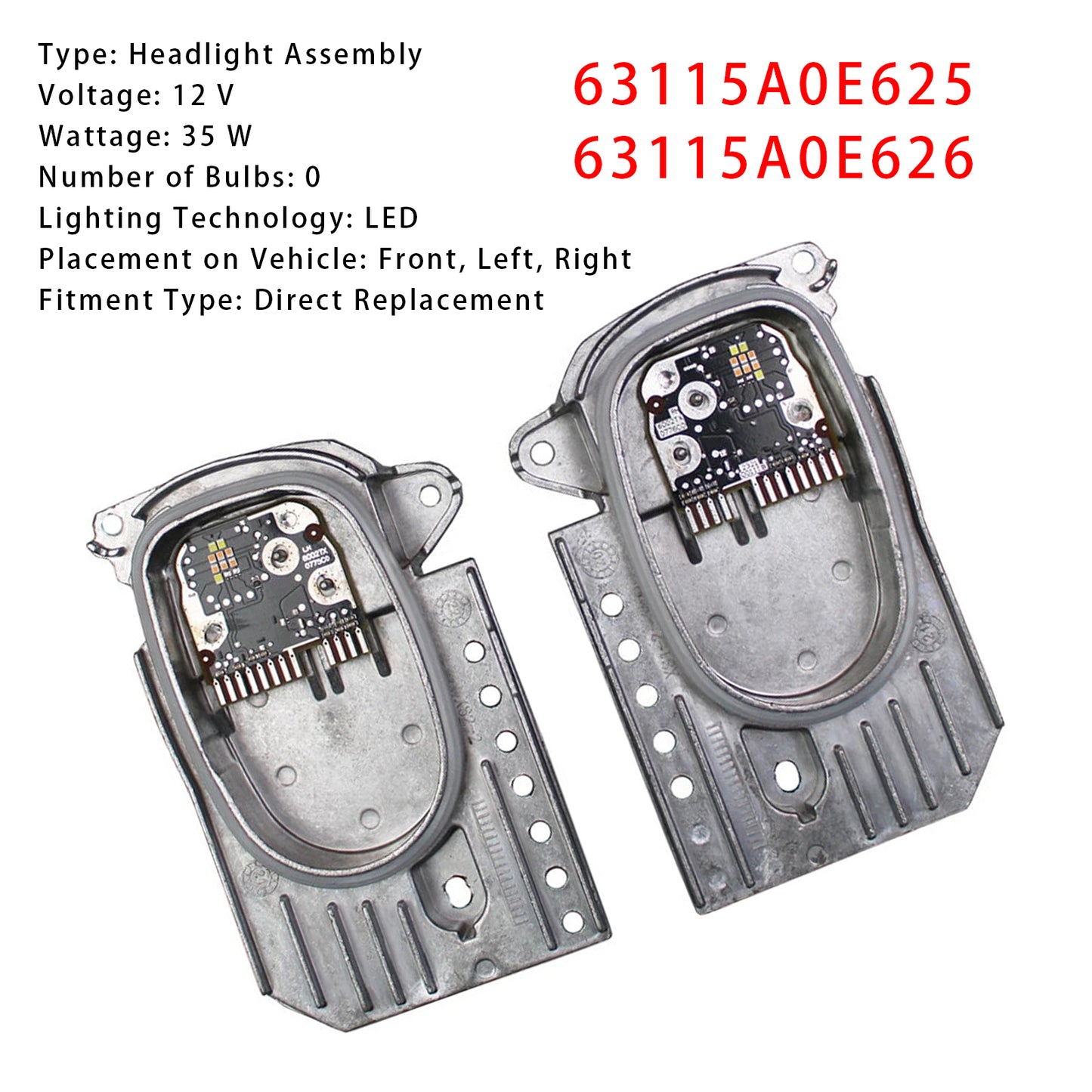 2020-2022 BMW X3 G01 G02 2PCS LED Headlight DRL Control 63115A0E625 63115A0E626