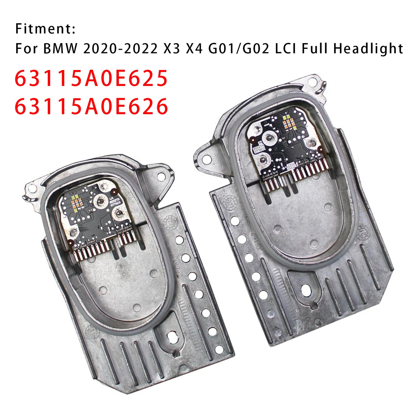 2020-2022 BMW X3 G01 G02 2PCS LED Headlight DRL Control 63115A0E625 63115A0E626