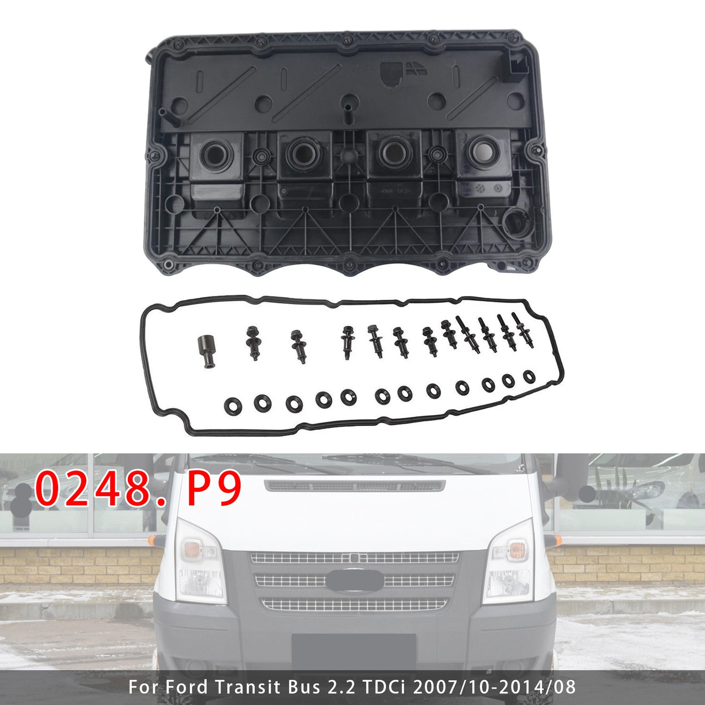 Citroen Peugeot Ford 2.2 HDI TDCI 0248.P9 Valve Cover Cylinder Head Cover 0248P9 1526690 6C1Q6K271BH