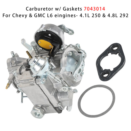 Chevy & GMC L6 eingines- 4.1L 250 & 4.8L 292 Carburetor w/Gaskets 7043014