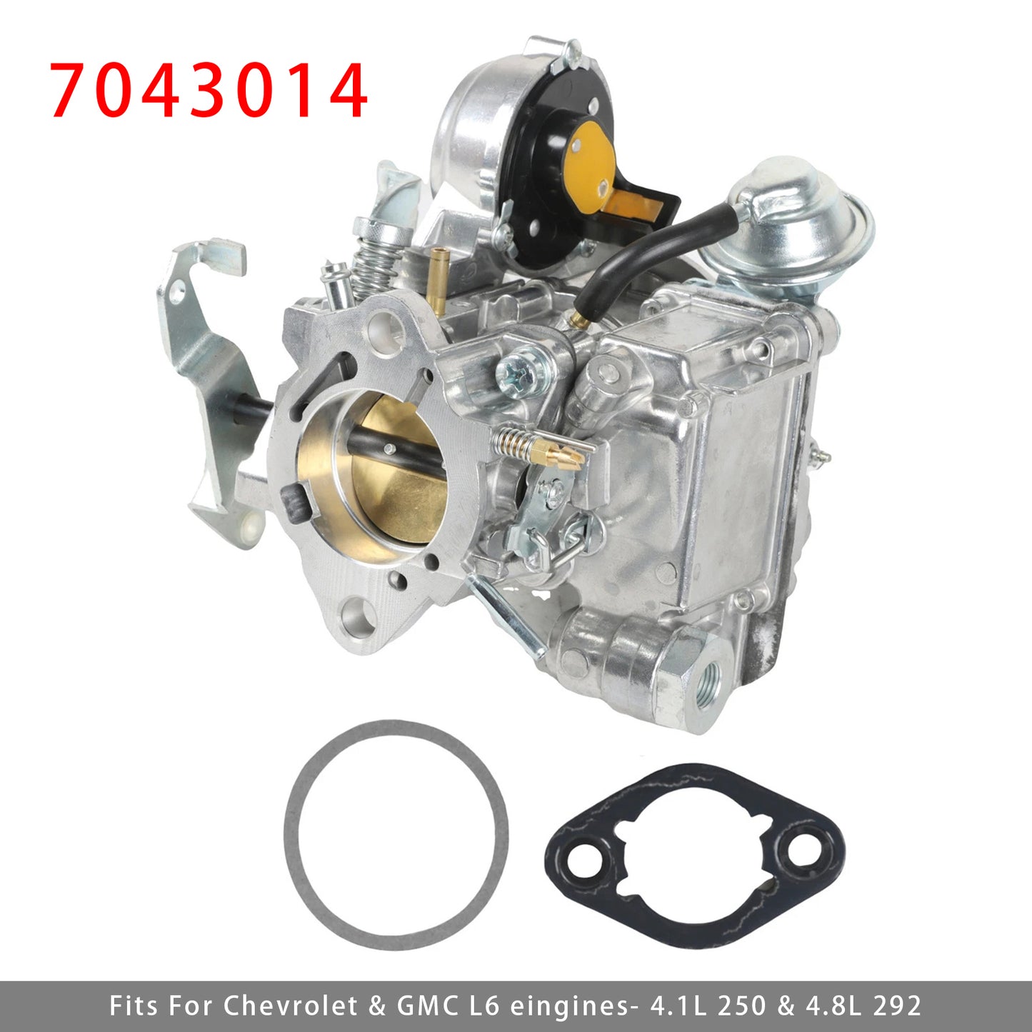 Chevy & GMC L6 eingines- 4.1L 250 & 4.8L 292 Carburetor w/Gaskets 7043014