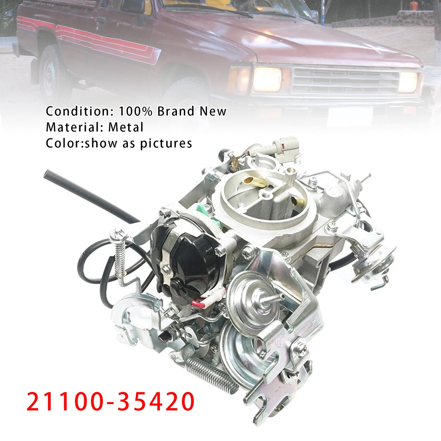Toyota Hilux 4D Double Cab RN50 RN55 2.4 L 22R LHD 1986-1988 Carburetor 21100-35420