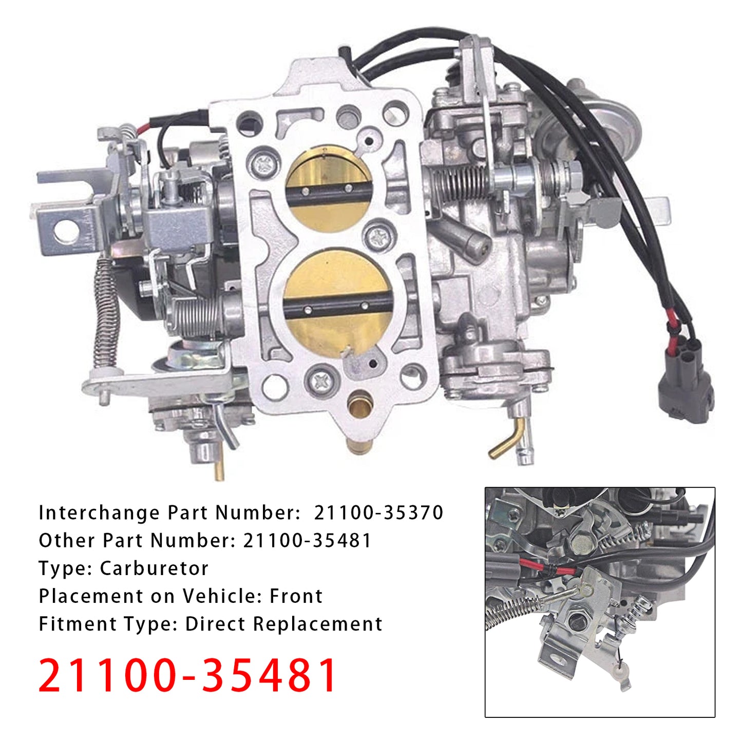 Toyota 22R 1984-1997 SR5 4Runner Landcruiser Pickup Car Carburator 21100-35481