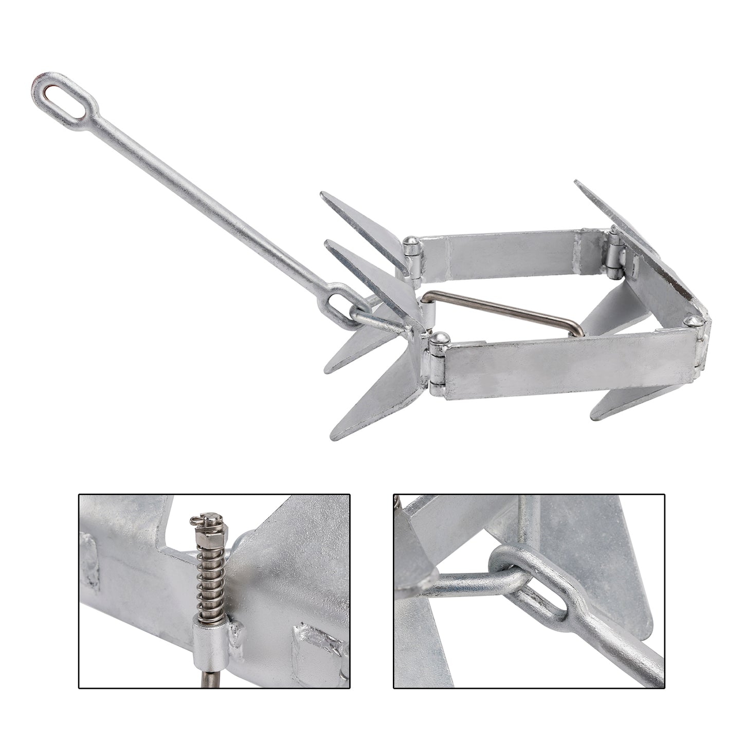 Foldable Boat Anchor 13 lbs Boat Slide Box Anchors Sliding Cube Anchor