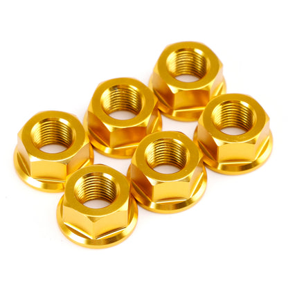Ducati Panigale V2 V4 2018-2024 Rear Sprocket Carrrier Flange Gold Nuts Set M10x1.0 74810461A