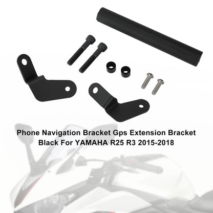 Navigation Bracket Phone Gps Bracket Black Fits For Yamaha R25 R3 2015-2018