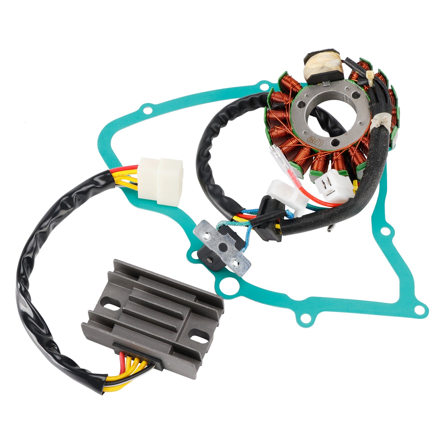 Suzuki LT160E QuadRunner 160 1989-1992 Magneto Coil Stator + Voltage Regulator + Gasket Assy