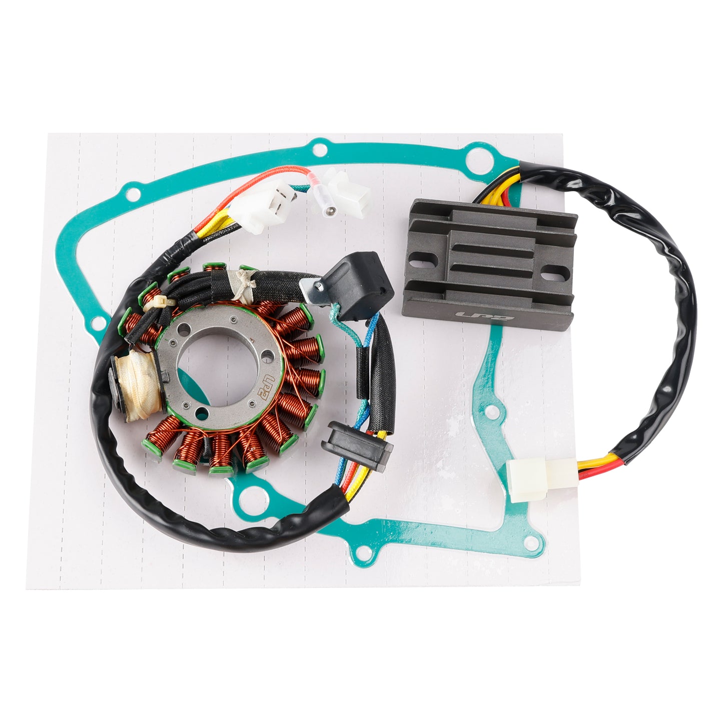 Suzuki LT160E QuadRunner 160 1989-1992 Magneto Coil Stator + Voltage Regulator + Gasket Assy